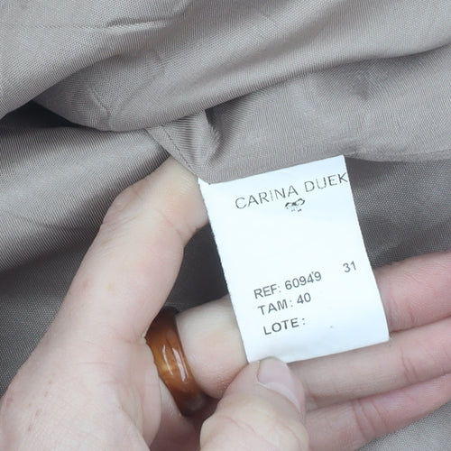 Carina Duek Women's Beige Mid-Length Wool Coat