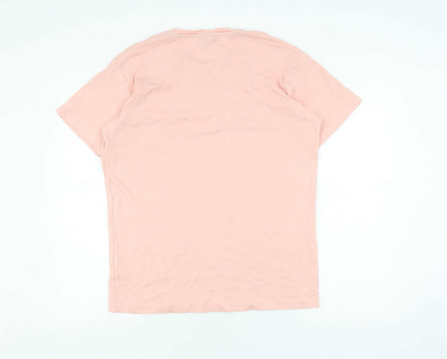 Fred Perry Men's Pink 2XL Cotton Crew Neck T-Shirt