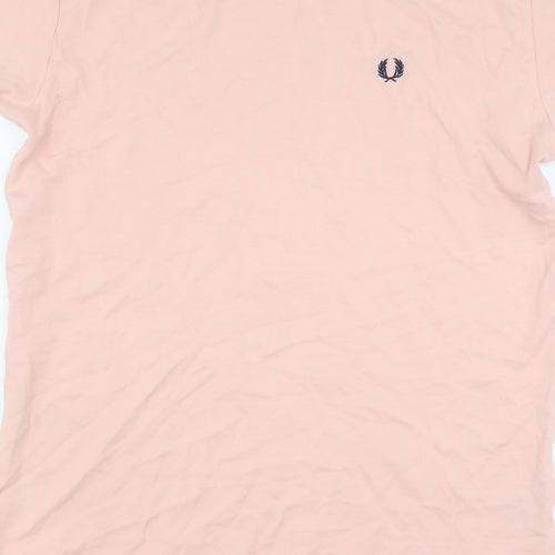 Fred Perry Men's Pink 2XL Cotton Crew Neck T-Shirt