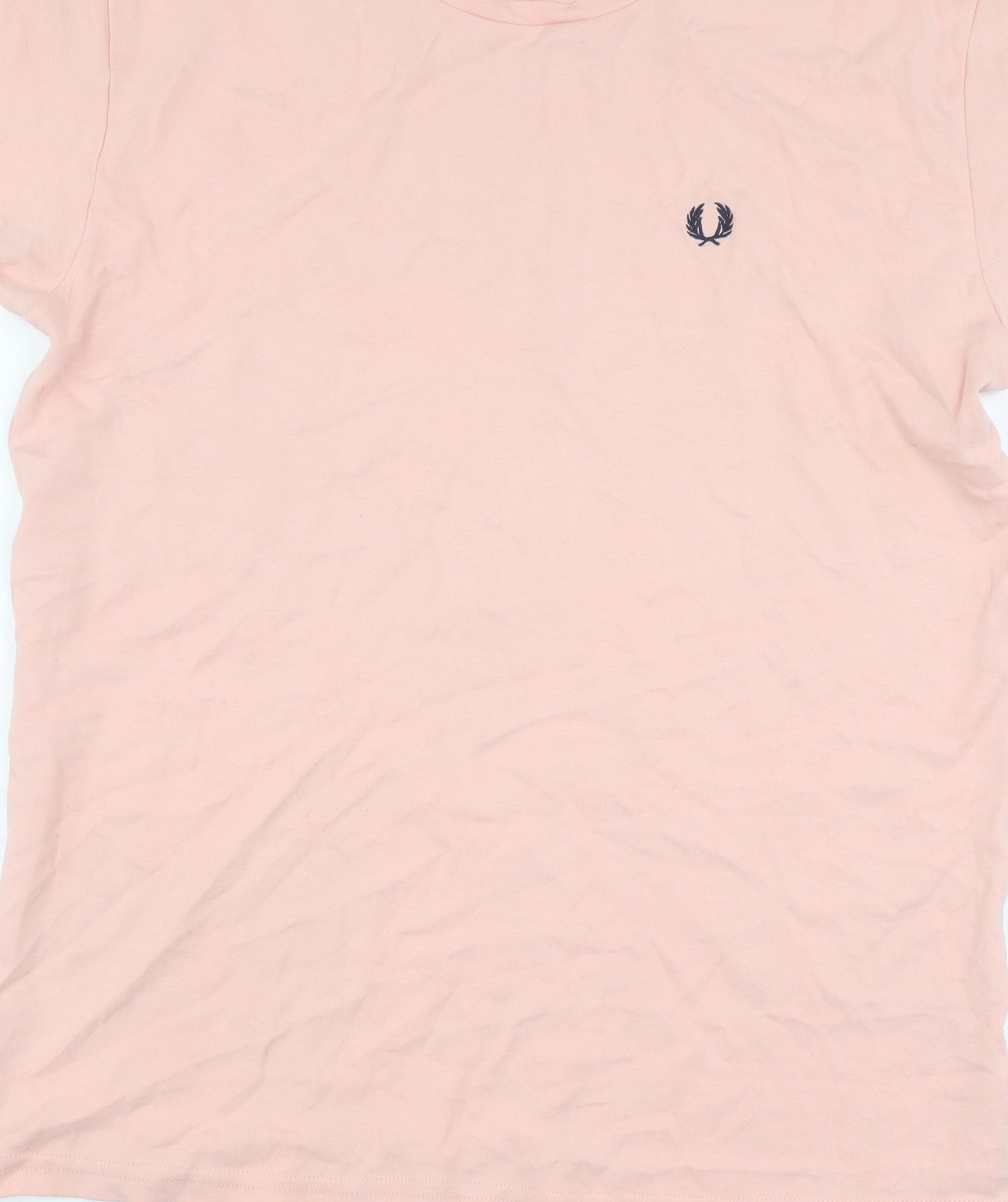 Fred Perry Men's Pink 2XL Cotton Crew Neck T-Shirt