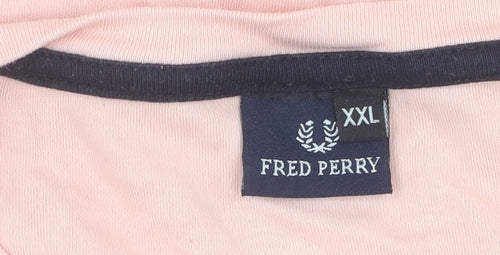 Fred Perry Men's Pink 2XL Cotton Crew Neck T-Shirt