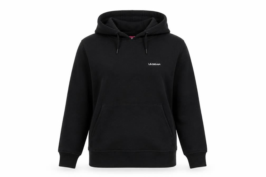 Front view of LA Gear Women's Black Pullover Hoodie, size 8