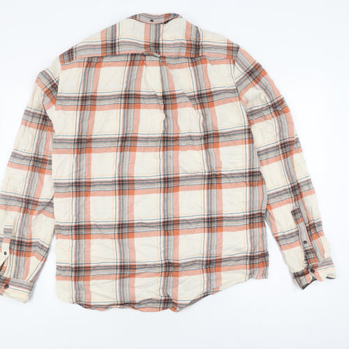 Farah Men's Beige Check 2XL Slim Button-Up Shirt
