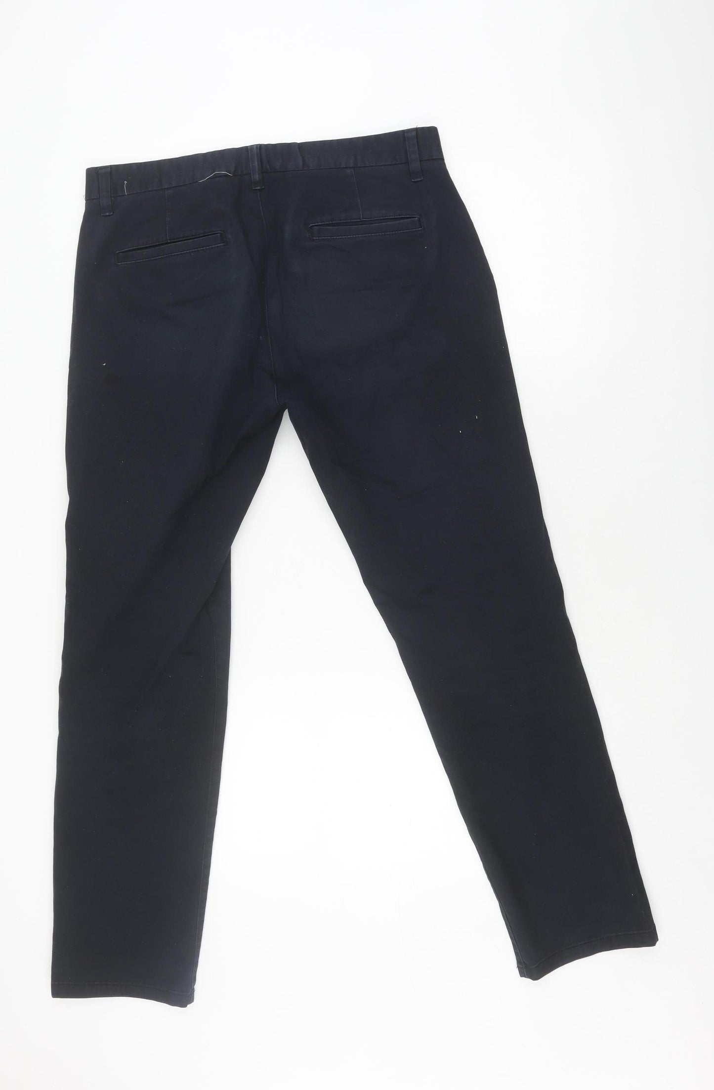 Next Men's Black Slim Fit Chino Trousers - 32R Casual Style