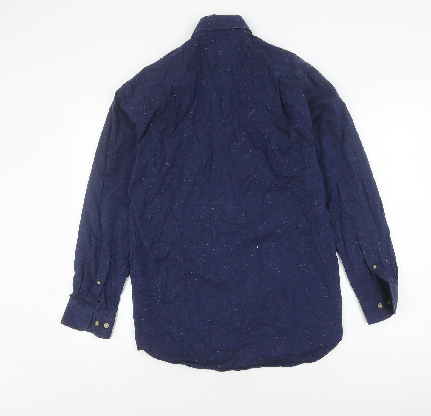 Viyella Men's Blue Cotton Button-Up Shirt, Size 15