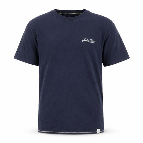 Jack & Jones Men's Blue Crew Neck T-Shirt, L, Cotton