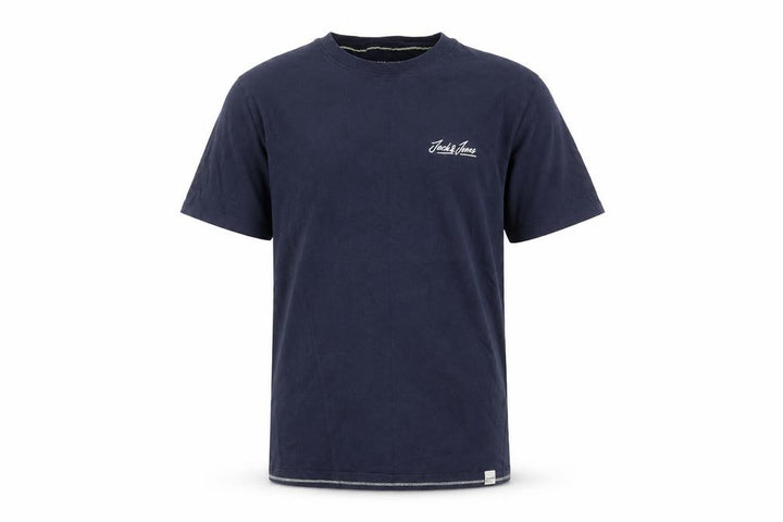Jack & Jones Men's Blue Crew Neck T-Shirt, L, Cotton