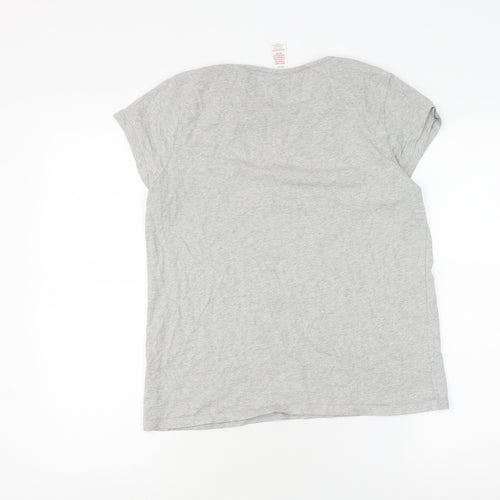 Boden Girls Grey T-Shirt, Size 16 Years, Short Sleeve, Logo Accent
