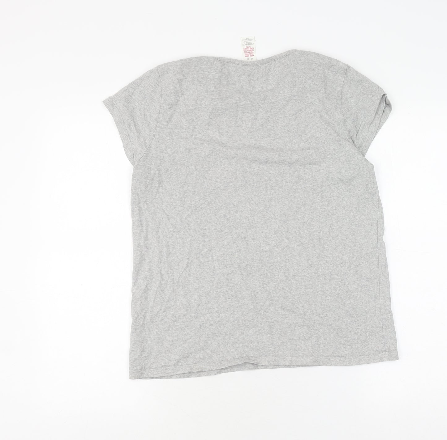 Boden Girls Grey T-Shirt, Size 16 Years, Short Sleeve, Logo Accent