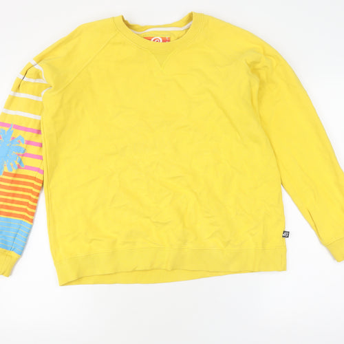 St. Bert's Yellow Unisex Sweatshirt, Size L, Beach Vibes
