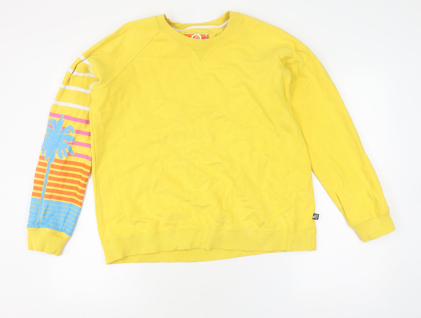 St. Bert's Yellow Unisex Sweatshirt, Size L, Beach Vibes