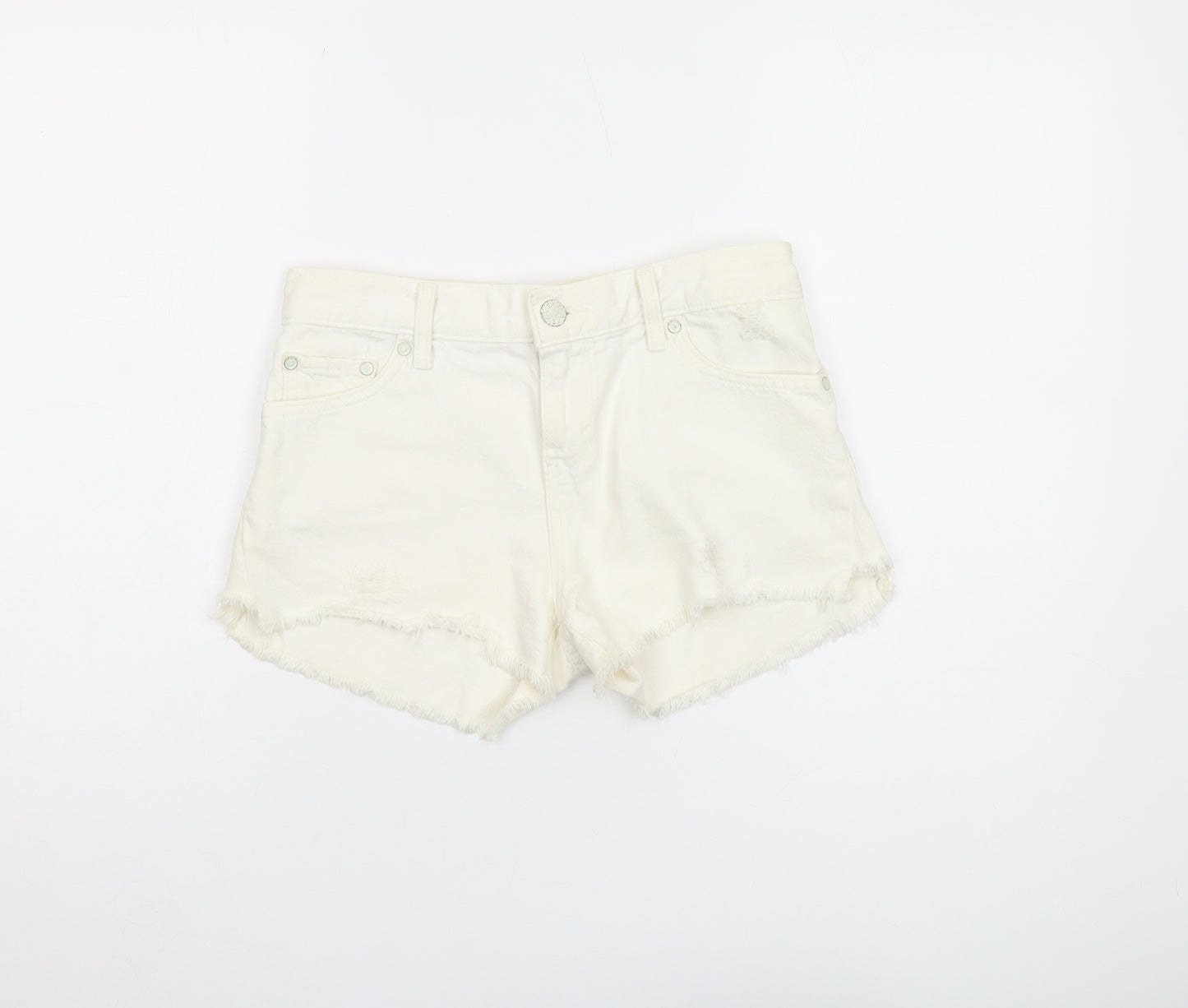 Levi's Women's White Cut-Off Denim Shorts Size 25