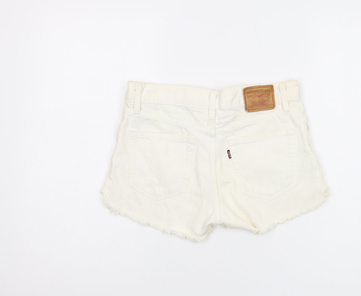 Levi's Women's White Cut-Off Denim Shorts Size 25