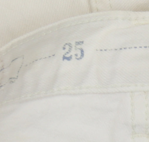 Levi's Women's White Cut-Off Denim Shorts Size 25