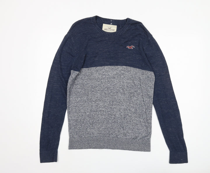 Hollister Men's Blue Pullover Jumper, Size S