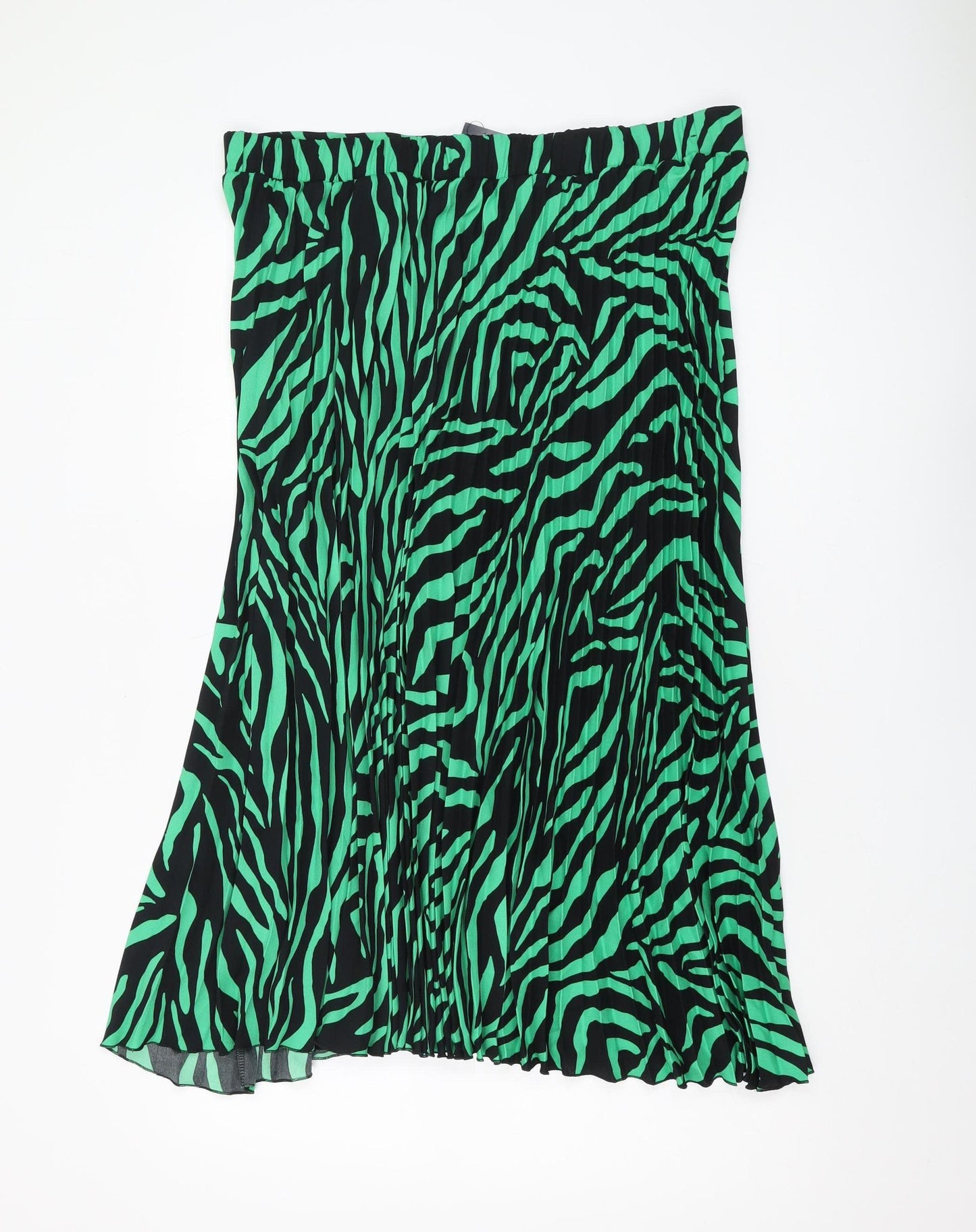 Marks and Spencer Women's Green Pleated Skirt Size 20