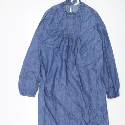 Per Una Women's Blue Chambray Shift Dress, Size 6