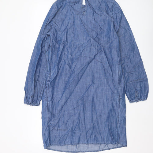 Per Una Women's Blue Chambray Shift Dress, Size 6