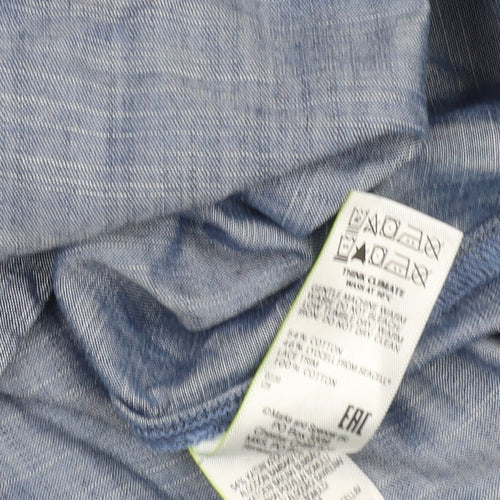 Per Una Women's Blue Chambray Shift Dress, Size 6