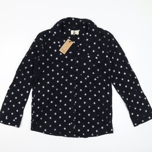 Hush Women's Black Star Pyjama Top XS Long Sleeve
