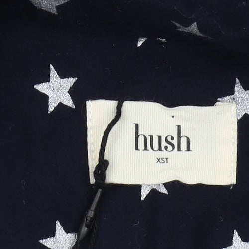 Hush Women's Black Star Pyjama Top XS Long Sleeve