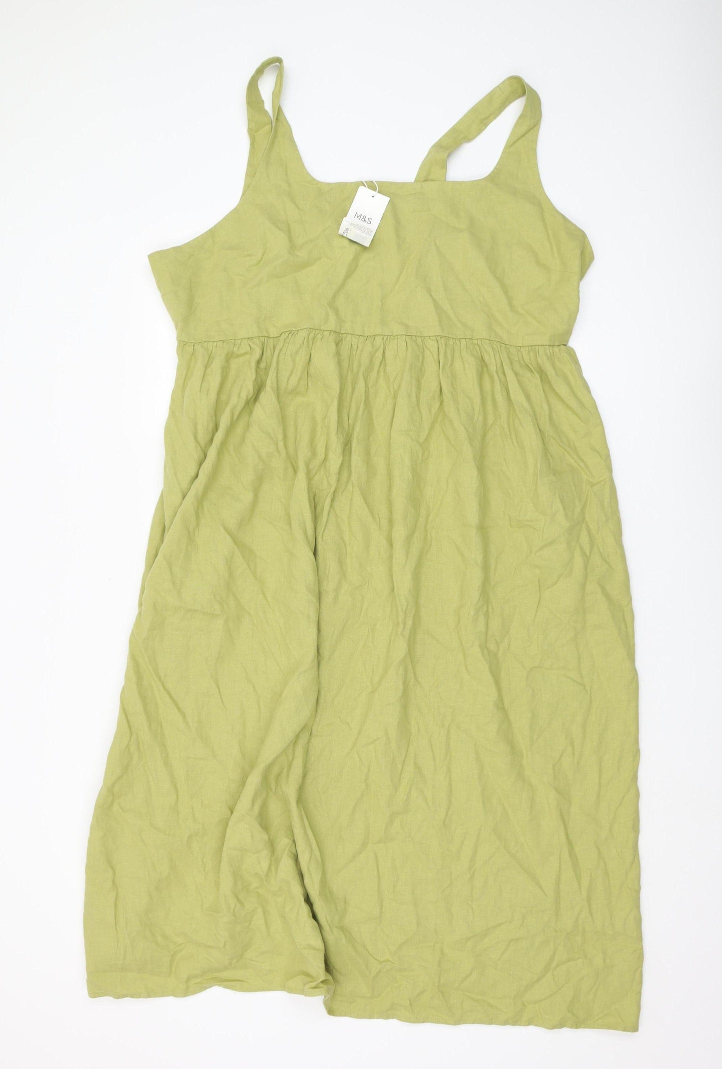 Marks and Spencer Green Sleeveless Dress Size 20