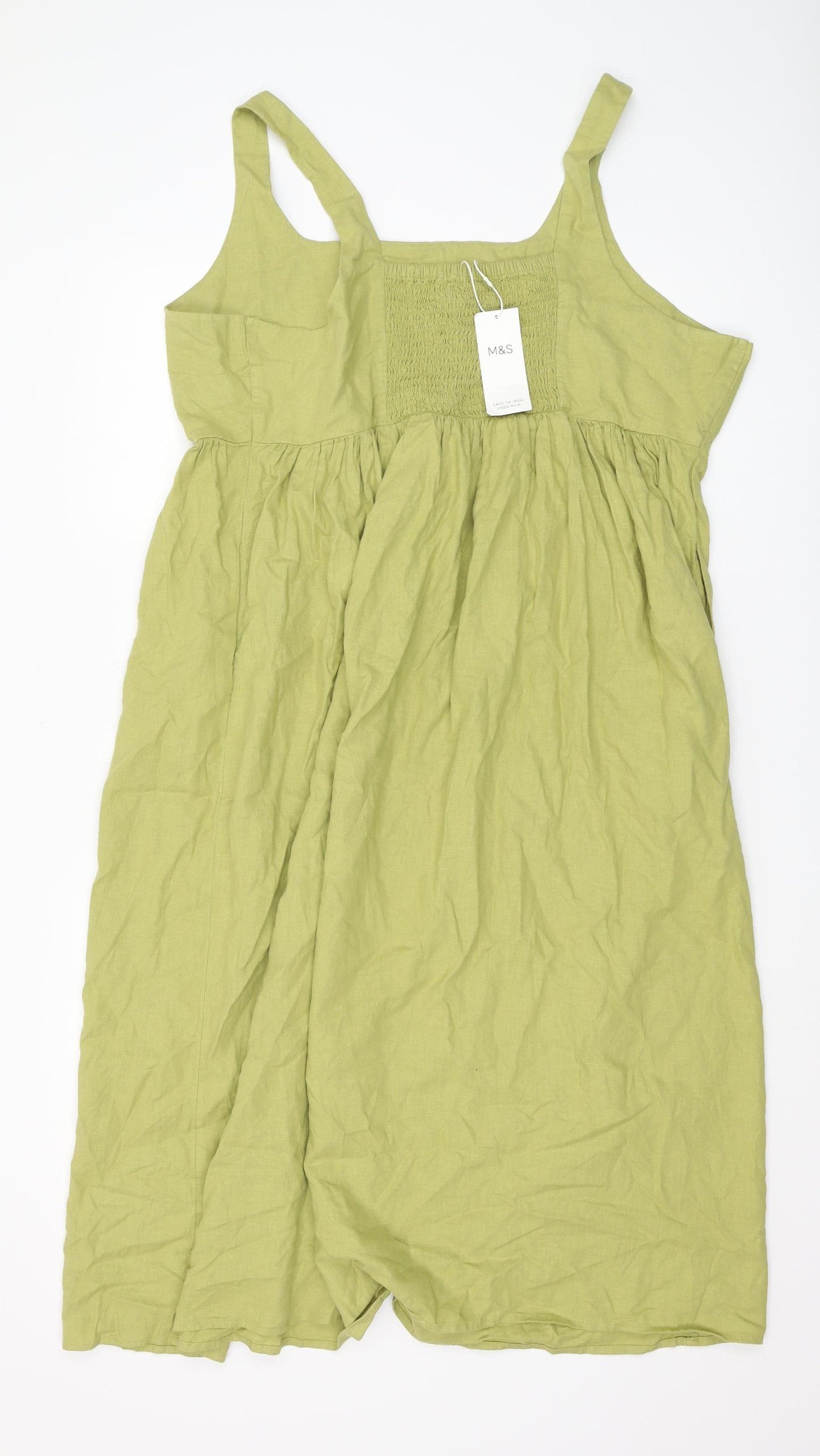 Marks and Spencer Green Sleeveless Dress Size 20