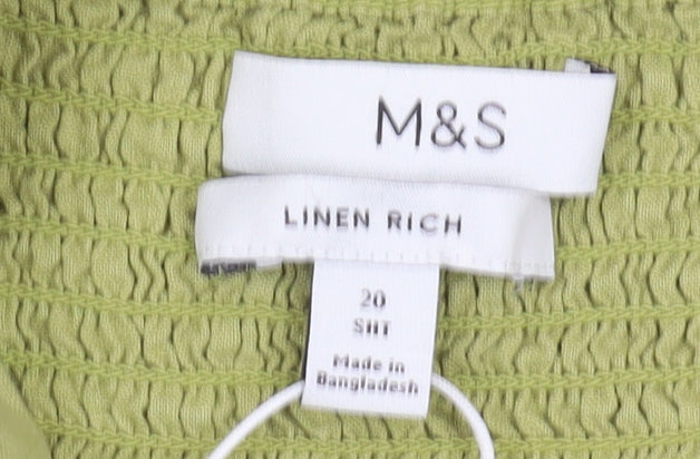 Marks and Spencer Green Sleeveless Dress Size 20