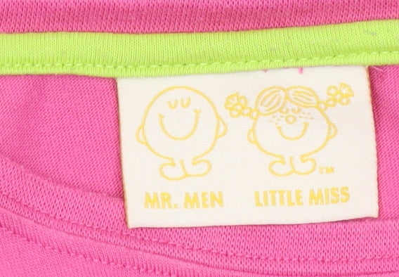Mr. Men Little Miss Girls' Pink T-Shirt 9-10 Years Graphic