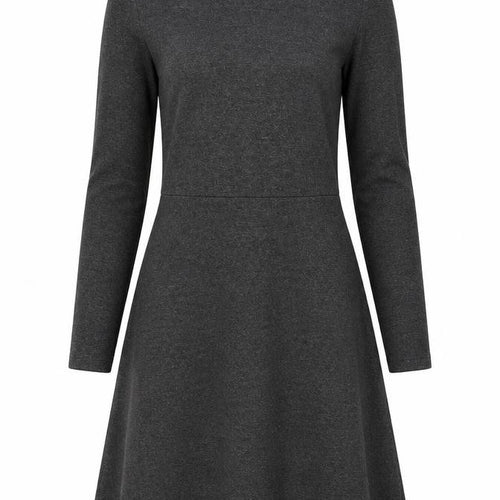 Vero Moda Women's Grey A-Line Dress, Size S, Long Sleeves