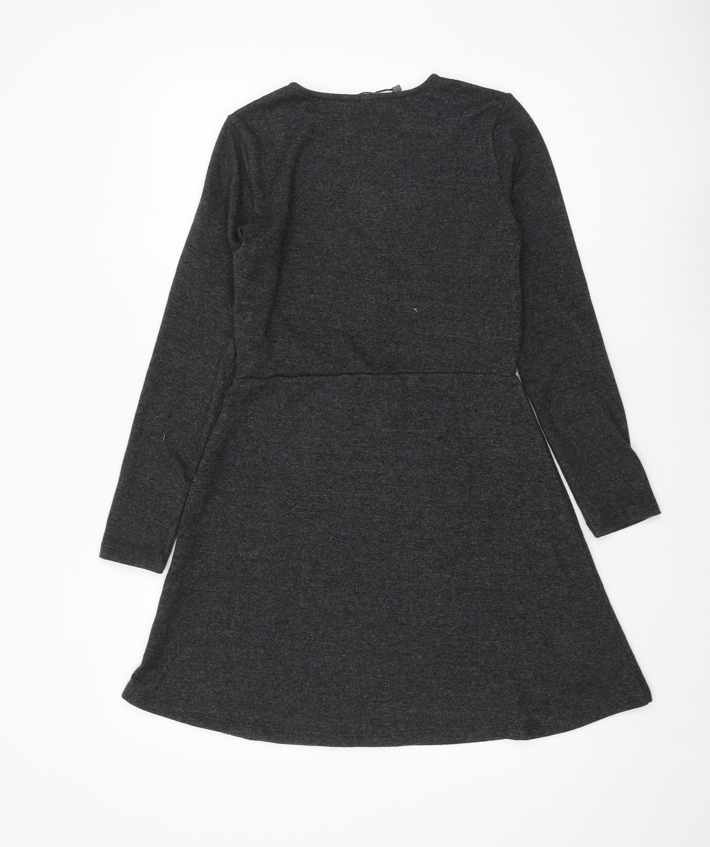 Vero Moda Women's Grey A-Line Dress, Size S, Long Sleeves