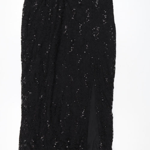Jessica Black Mermaid Dress Women M Formal Lace