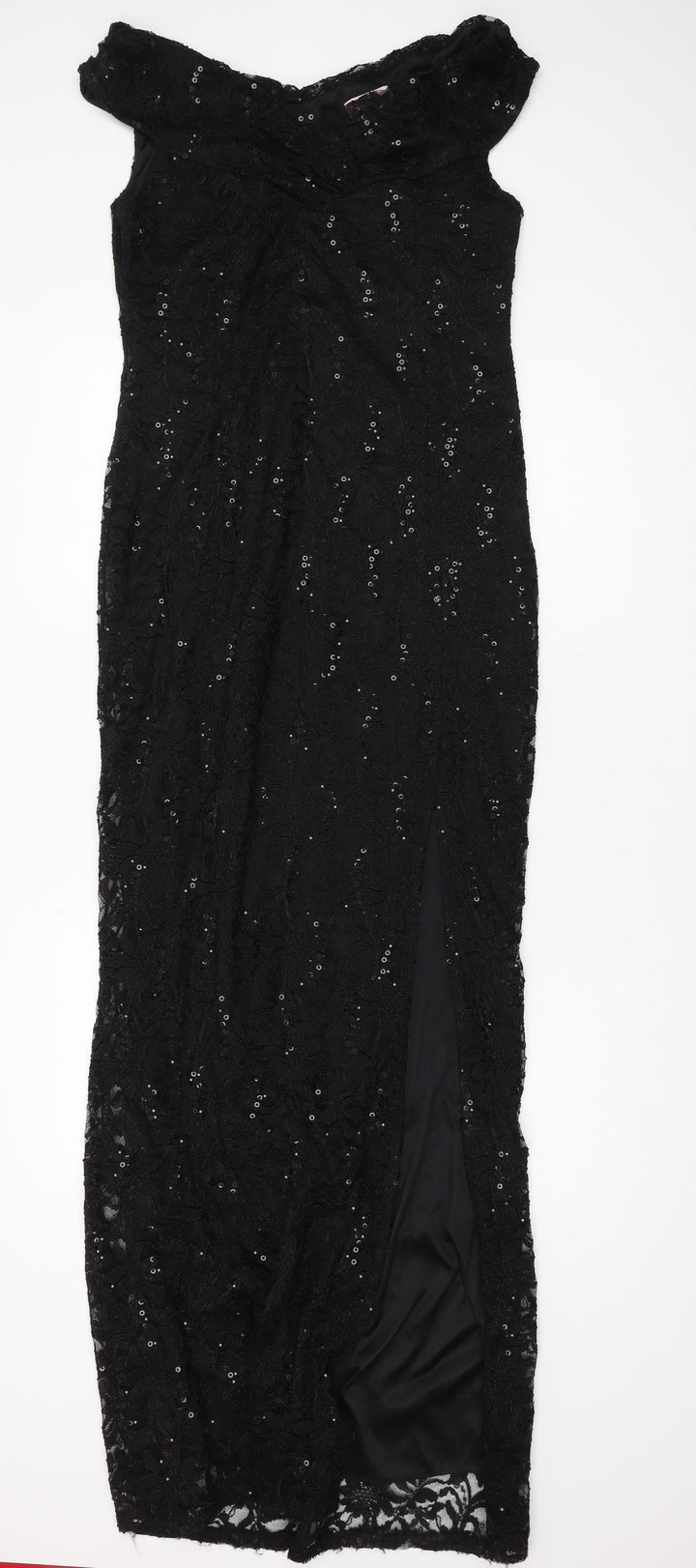 Jessica Black Mermaid Dress Women M Formal Lace