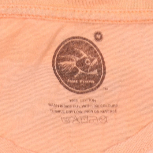 Men's Hot Tuna Orange M Graphic Print T-Shirt, Cotton Short Sleeve