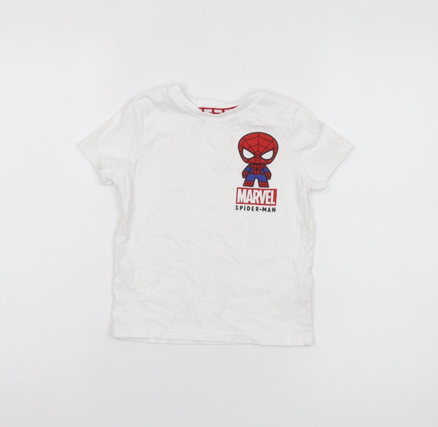 Marvel Spider-Man Boys T-Shirt, White, 3-4 Years, Short Sleeve