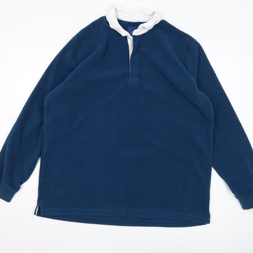 Cotton Traders Men's Blue Sweatshirt L Fleece