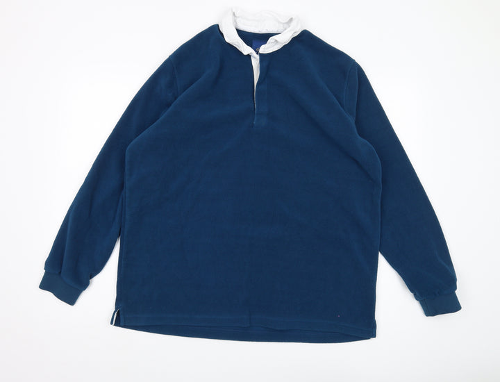 Cotton Traders Men's Blue Sweatshirt L Fleece