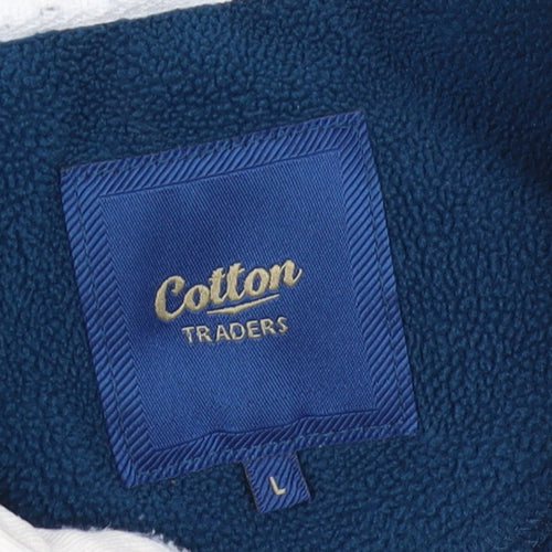 Cotton Traders Men's Blue Sweatshirt L Fleece
