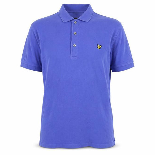 Lyle & Scott Men's Blue Polo Shirt, Size L, Logo Accent