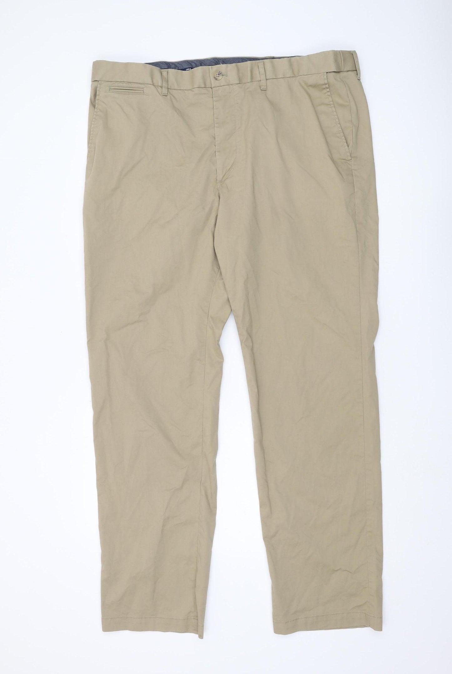 Marks and Spencer Men's Beige Chino Trousers, Size 42