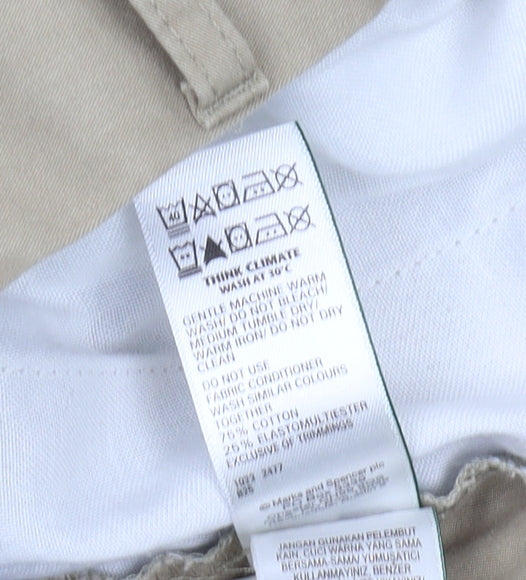 Marks and Spencer Men's Beige Chino Trousers, Size 42