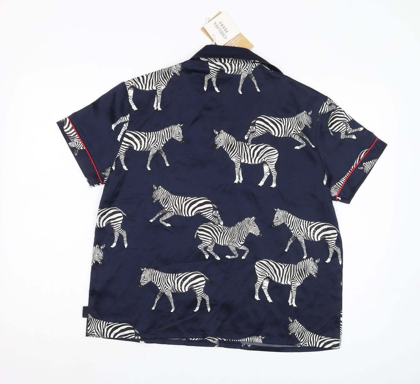 Chelsea Peers Women's Blue 10 Animal Print Pyjama Top