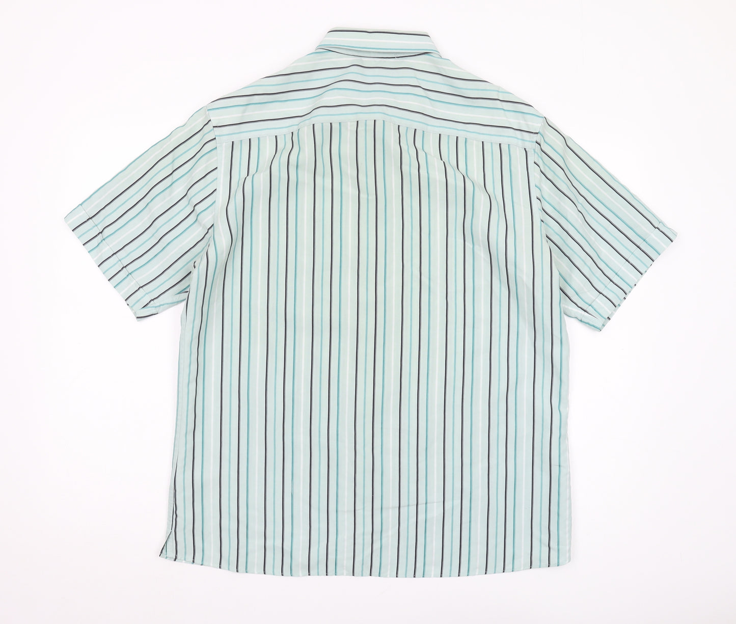 Marks and Spencer Men's Multicoloured Striped Shirt, M, Regular Fit