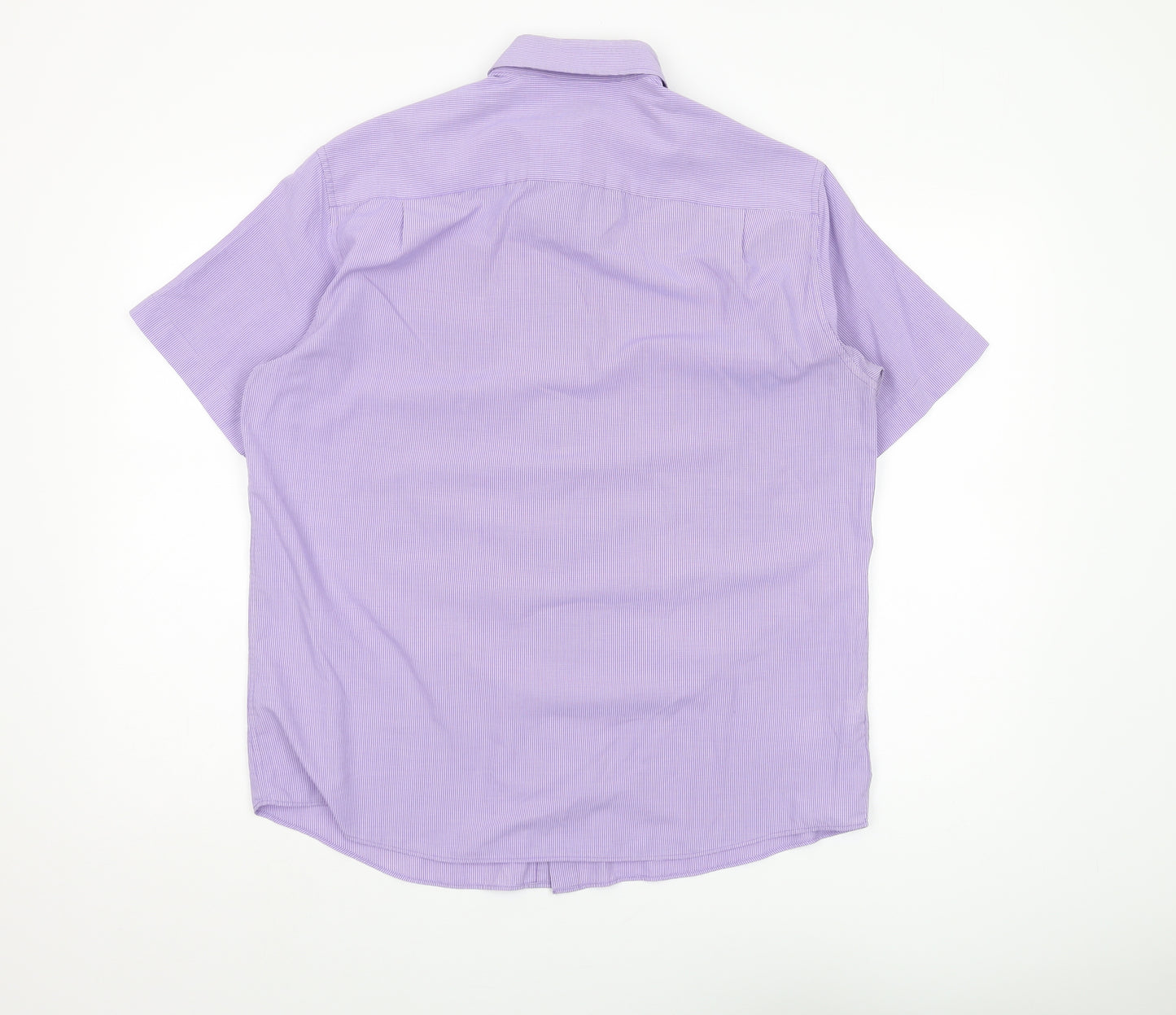 Marks and Spencer Men's Purple Check Shirt M