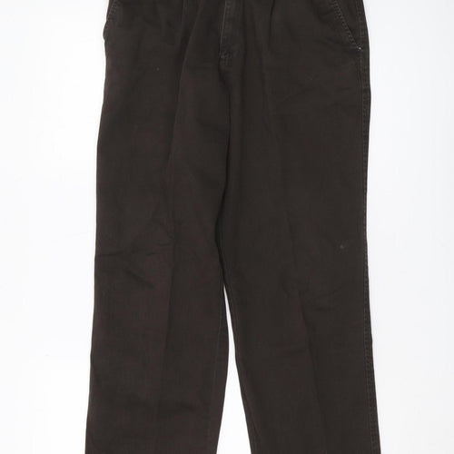 BHS Men's Brown Trousers, Medium, 32W 31L, Casual