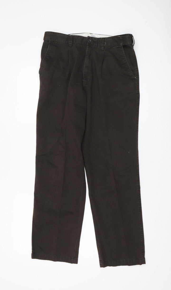 BHS Men's Brown Trousers, Medium, 32W 31L, Casual