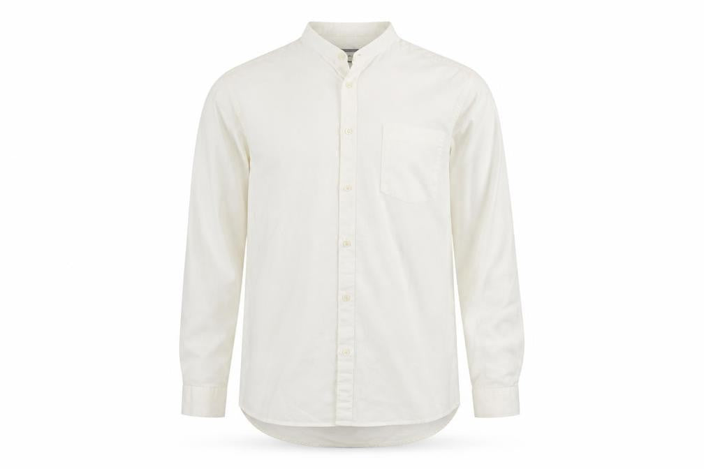 Front view of River Island Men's L White Long Sleeve Casual Shirt