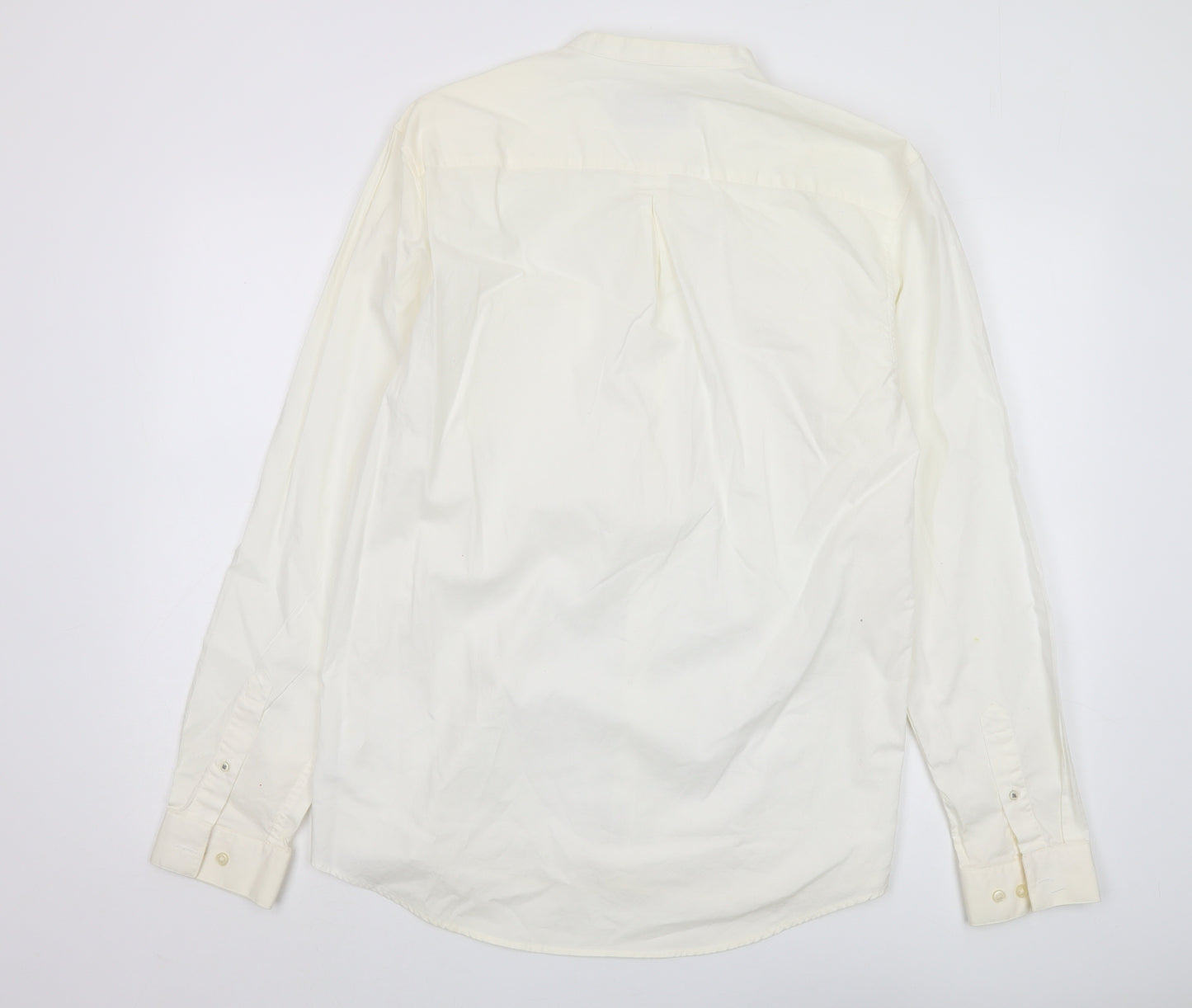 River Island Men's L White Long Sleeve Casual Shirt