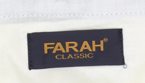 Farah Classic Men's Black Straight Trousers, Size 40