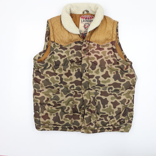 Tokyo Laundry Men's Camouflage Puffer Vest L
